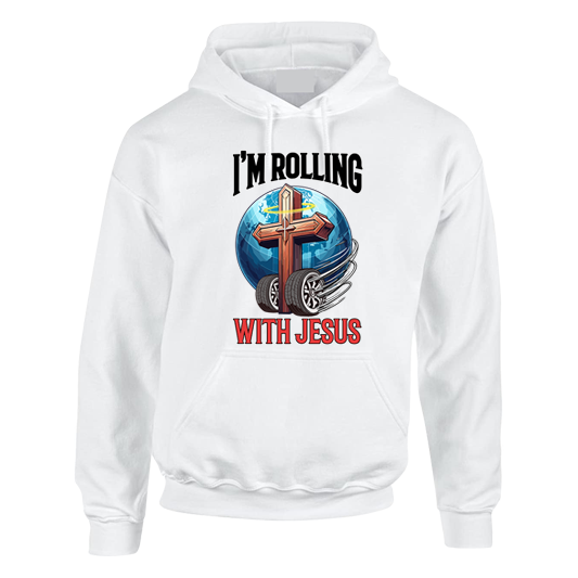 IM ROLLING WITH JESUS Heavy Blend™ Hooded Sweatshirt