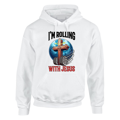 IM ROLLING WITH JESUS Heavy Blend™ Hooded Sweatshirt