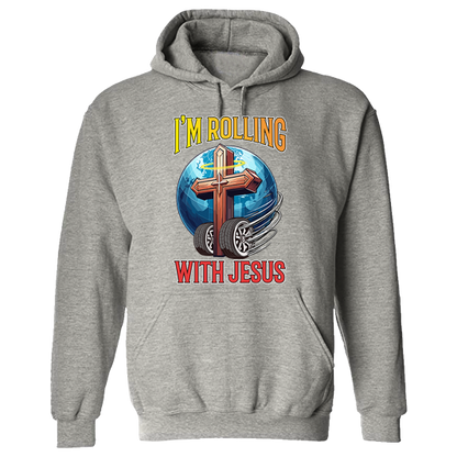 IM ROLLING WITH JESUS Heavy Blend™ Hooded Sweatshirt