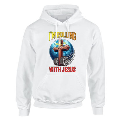 IM ROLLING WITH JESUS Heavy Blend™ Hooded Sweatshirt