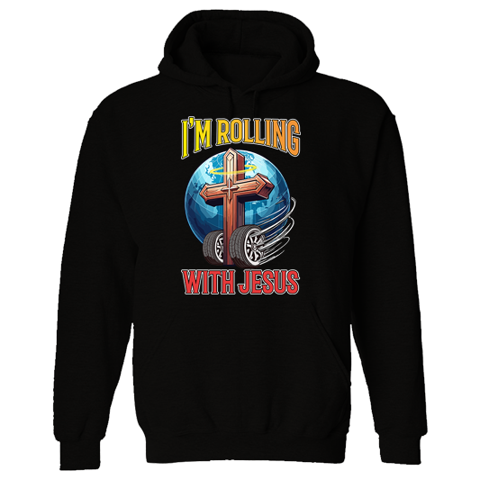 IM ROLLING WITH JESUS Heavy Blend™ Hooded Sweatshirt