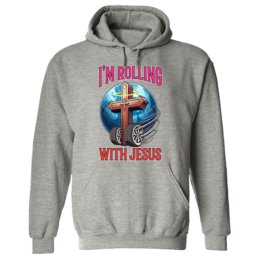 IM ROLLING WITH JESUS Heavy Blend™ Hooded Sweatshirt
