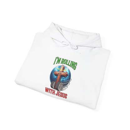 IM ROLLING WITH JESUS Heavy Blend™ Hooded Sweatshirt