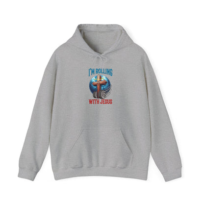 IM ROLLING WITH JESUS Heavy Blend™ Hooded Sweatshirt