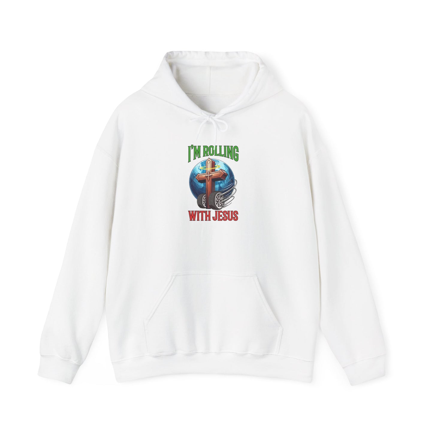 IM ROLLING WITH JESUS Heavy Blend™ Hooded Sweatshirt