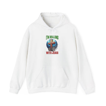 IM ROLLING WITH JESUS Heavy Blend™ Hooded Sweatshirt