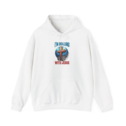 IM ROLLING WITH JESUS Heavy Blend™ Hooded Sweatshirt