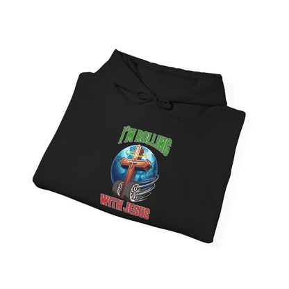 IM ROLLING WITH JESUS Heavy Blend™ Hooded Sweatshirt