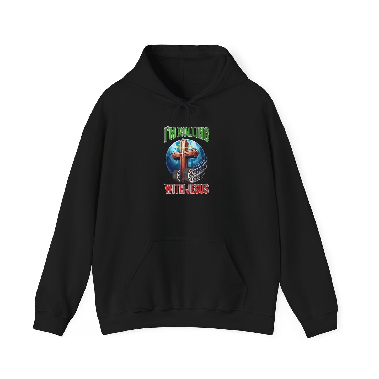 IM ROLLING WITH JESUS Heavy Blend™ Hooded Sweatshirt