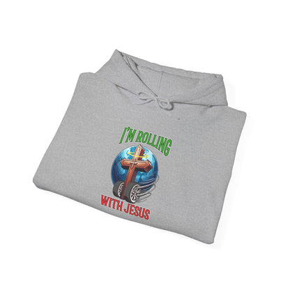 IM ROLLING WITH JESUS Heavy Blend™ Hooded Sweatshirt