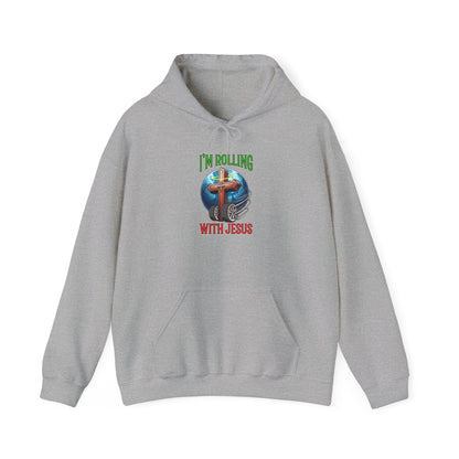 IM ROLLING WITH JESUS Heavy Blend™ Hooded Sweatshirt