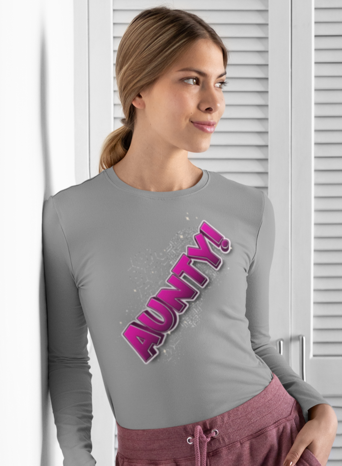 Long Sleeve Aunty T-shirt