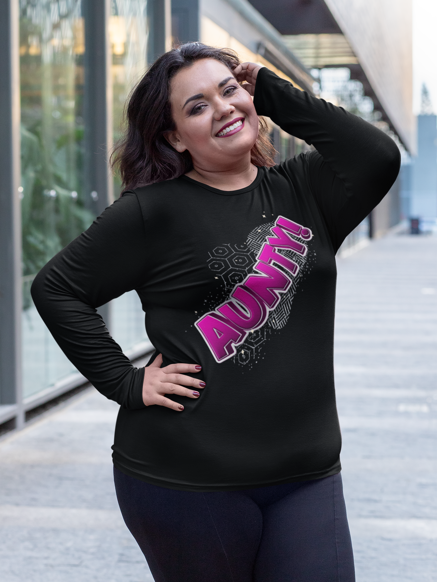 Long Sleeve Aunty T-shirt