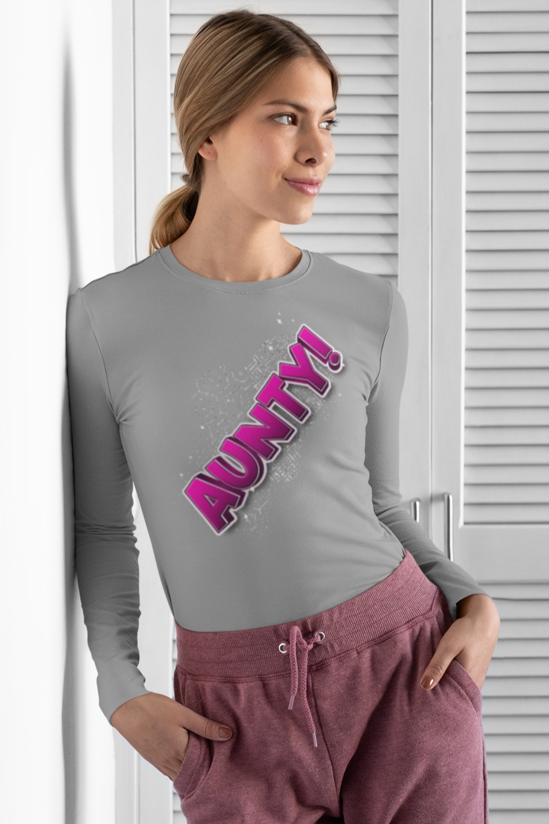 Long Sleeve Aunty T-shirt